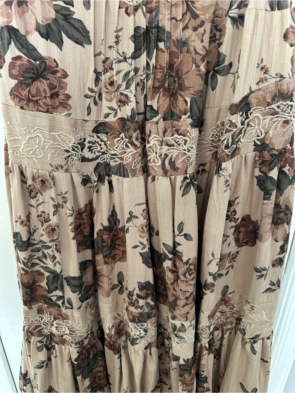 Torrid Festi Dusty Rose Floral Lace-Trim Slip Dress - Picture 3 of 8